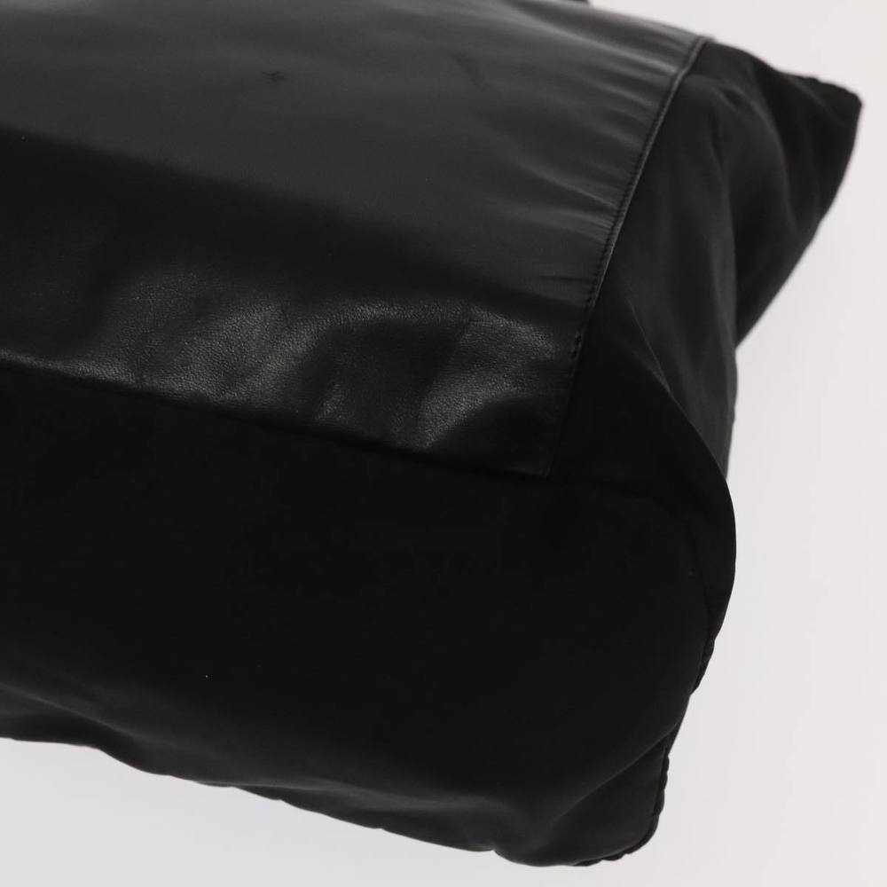 PRADA Chain Tote Bag Nylon Leather Black Auth - Picture 16 of 16